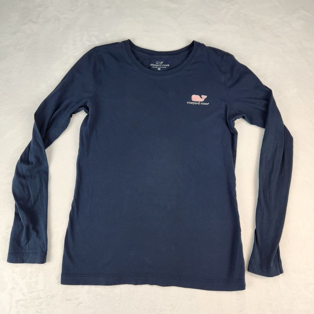 Vineyard Vines Men's Blue Long Sleeve Cotton T-Shirt Top XS Preppy Classic
